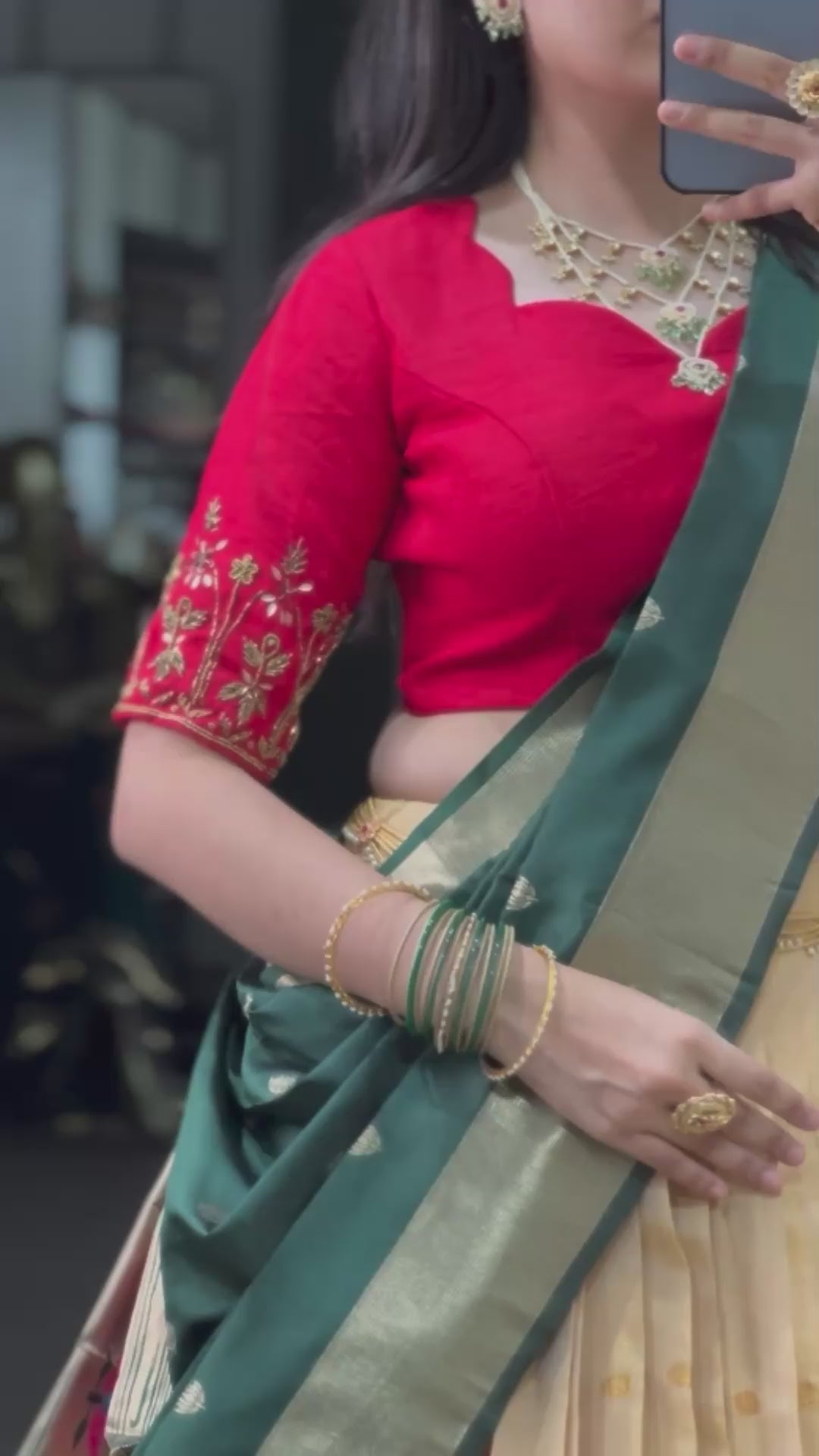 Paithani Special Kanchipuram Silk Zari Weaving Lehenga Set with Beadwork Blouse & Jacquard Tasseled Dupatta