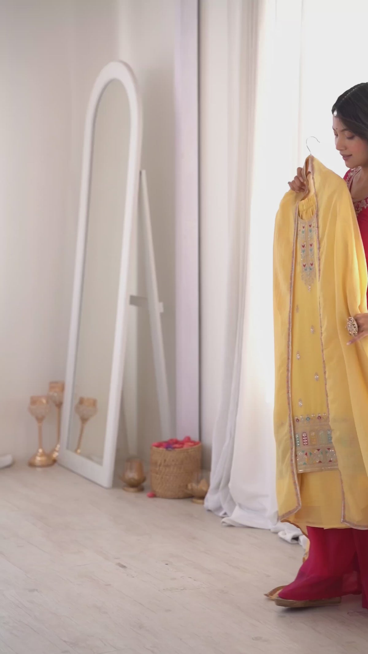 Pure Soft Crunchy Silk Sequins, Dori & Zari Embroidered Top with Flared Sharara & Multi-Colour Lace Dupatta Set