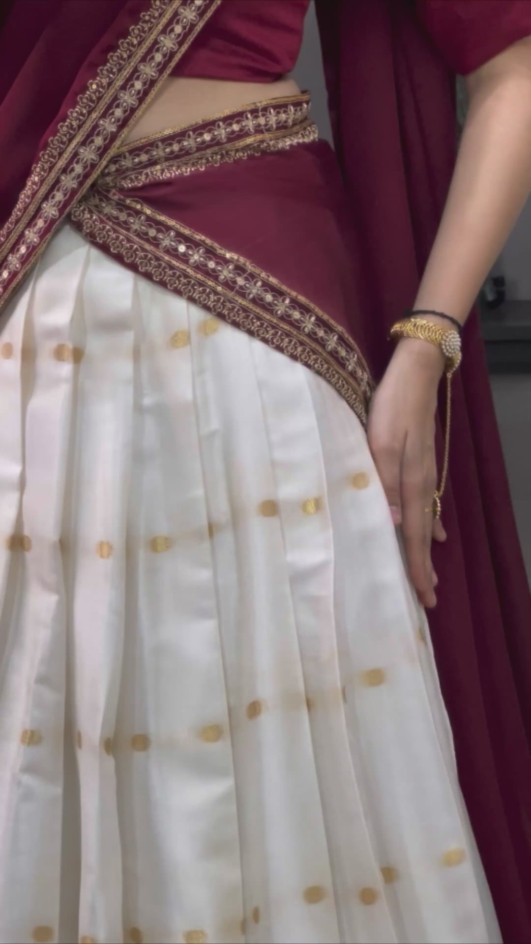 Traditional Silk Cotton Zari Weaving Lehenga Set with Beads Handwork Blouse & Sequins Embroidered Dupatta